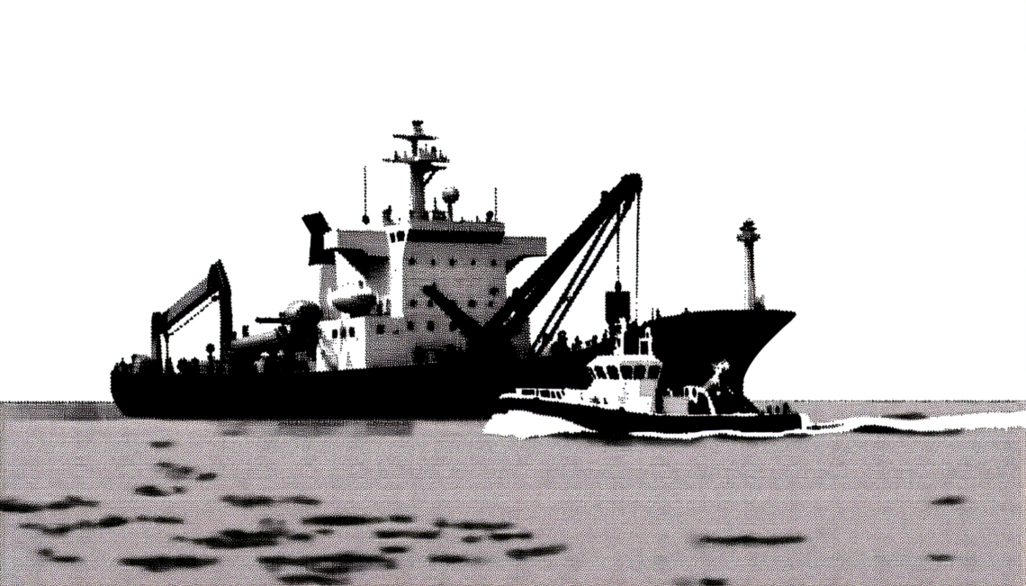 Cronkite AI illustration: Trump Threatens Ceasefire as U.S. Accuses Iran of Blocking Strait of Hormuz Oil Transit